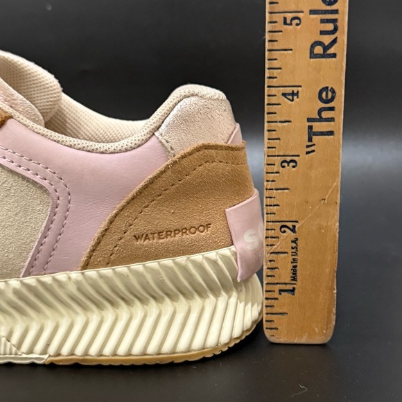 SOREL Ona Blvd Honest Beige/Whitened Pink Classic Waterproof Sneakers Size 7 - Picture 11 of 16